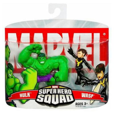 NEW Marvel Super Hero Squad Series HULK WASP Mini Action Figures 2-Pack 
