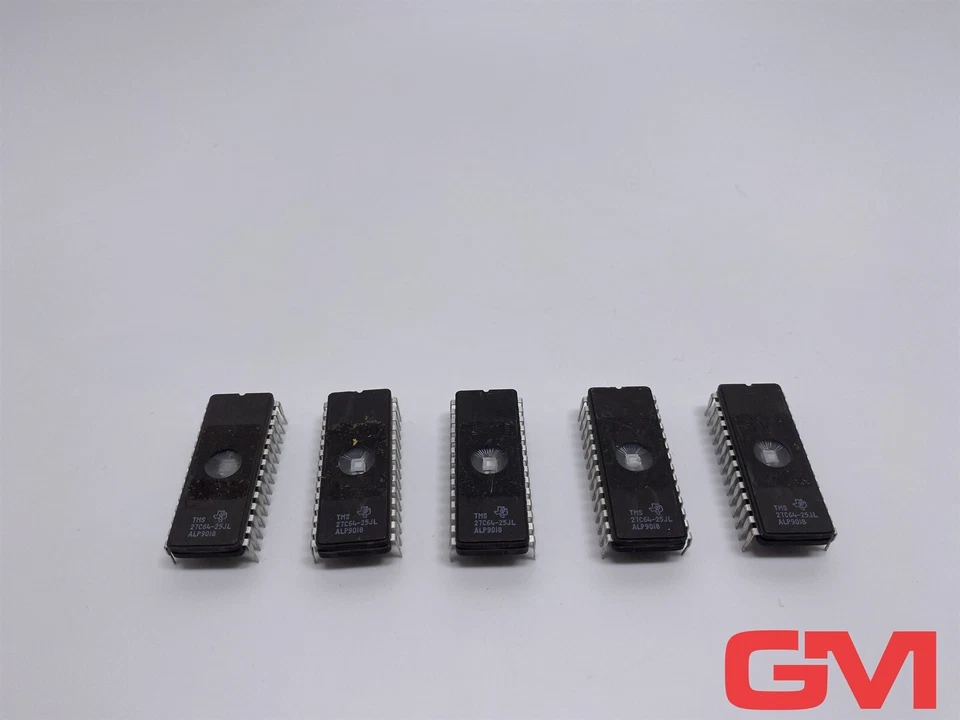 VE 5x Texas Instruments Speichermodul TMS27C64-25JL memory IC UVPROM 8KX8 250ns - Bild 2 von 4