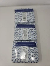 Kleen Handler Finish Mop Stripe Cut-End White/Blue BLKH-ES-NMFM-1 WBL 3pk