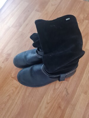 Schwarze Wildleder Stiefel In Größe 38 für Mädchen