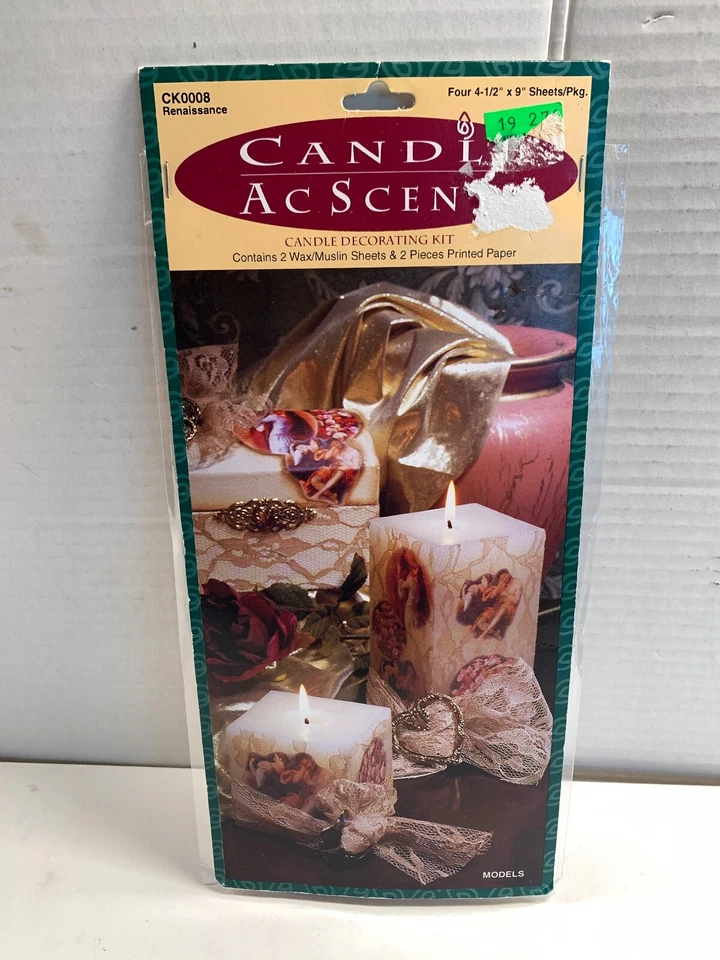 Candle Decorating Kit Wax/Muslin Sheets ANGELS LOVE ROMANCE FLOWERS Arts CRAFTS - Image 2 of 4