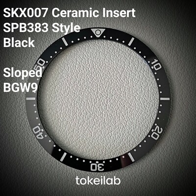 SEIKO Bezel Insert SKX007 / S383 Black Ceramic Sloped BGW9