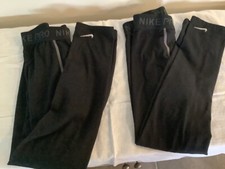 2 NIKE pro Black leggings Pants Base Layer boys M and L