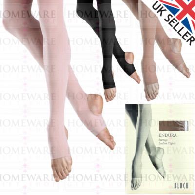 BLOCH T0938L DAMEN TANZSTRUMPFHOSE ENDURA STEIGBÜGEL ENG BALLETT STEPP BALLSAAL UK NEU