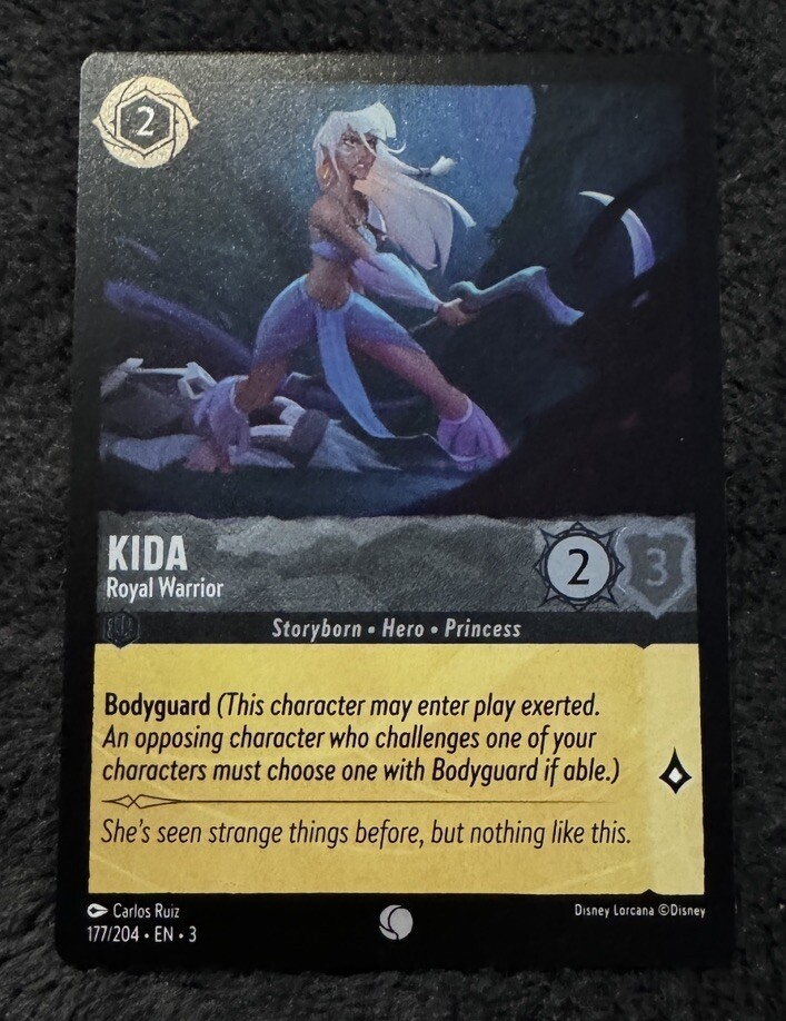 Kida - Royal Warrior - 177/204 - Cold FOIL Lorcana Into the Inklands MINT