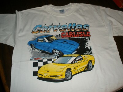 Corvettes at Carlisle PA T-shirt Adult L & XL (YOU CHOOSE SIZE