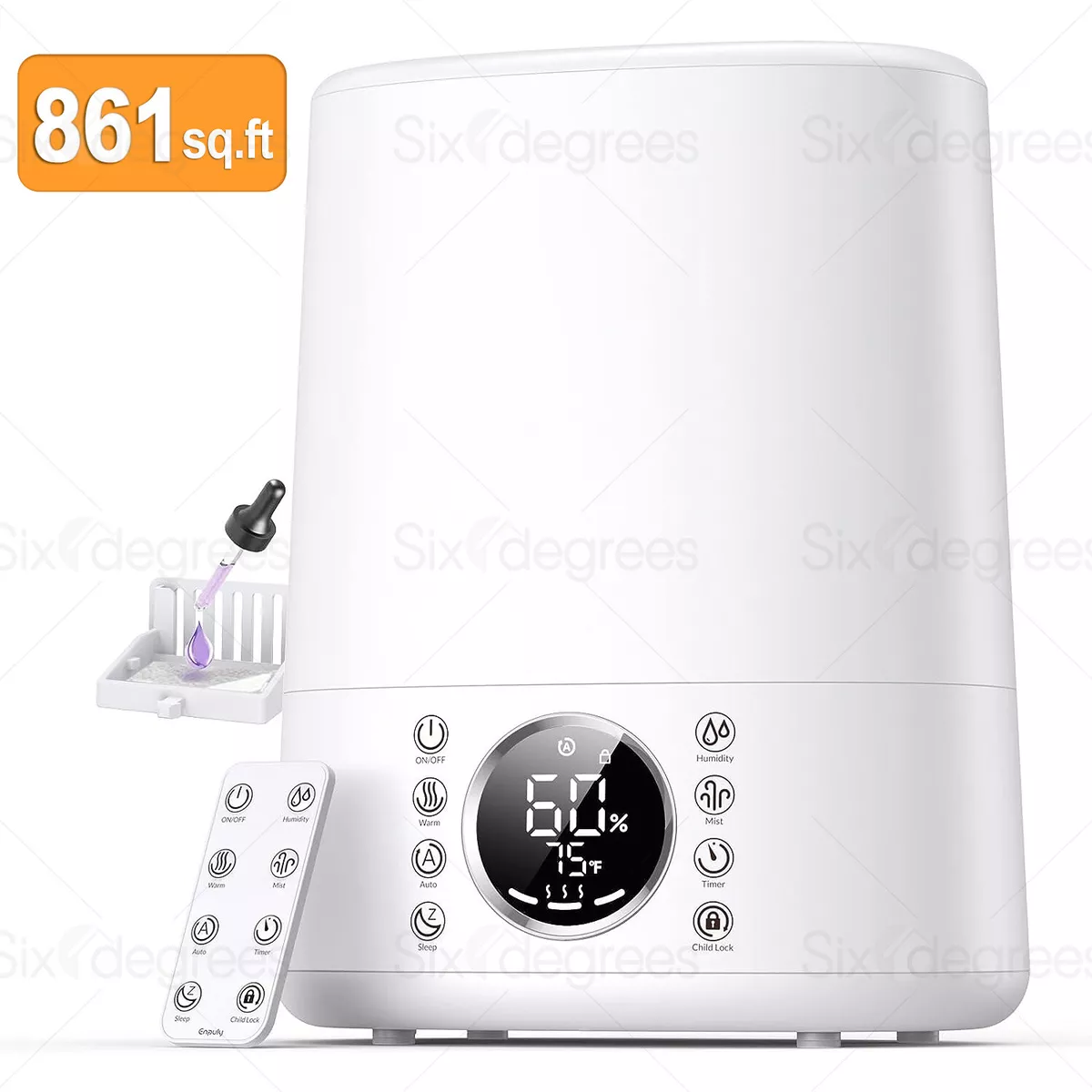 Warm and outlet cool mist humidifier