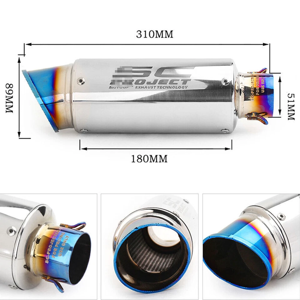 Full System For Yamaha MT-09 FZ09 2014-2020 Blue Muffler Exhaust Front Link Pipe — 第 2/4 张图片