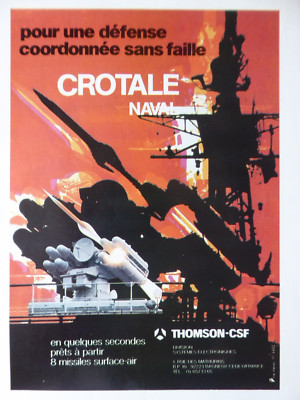 2/1982 PUB THOMSON CSF CROTALE NAVAL ANTI AIRCRAFT MISSILE ORIGINAL FRANZÖSISCHE ANZEIGE