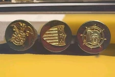 Set Of 3 US Military Issued Pins / Badges 