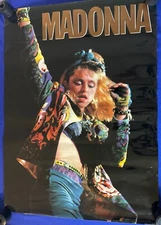 vintage 1985 Madonna Virgin Tour Live JAPAN PROMO POSTER Warner/Pioneer 23x32in