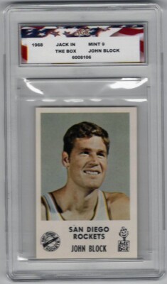 1968 Jack in the Box John Block AGC 9 Mint San Diego Rockets | eBay