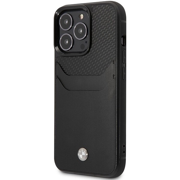 BMW Leather PU Case for Apple iPhone 14 Pro Max 6.7 - Black