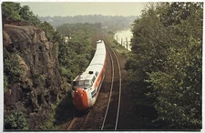 Vintage Railroad Postcard Amtrak Flying Yankee Train Locomotive