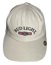 Vintage BL Bud Light 1982 Adjustable Tan Dad Slouch Hat Cap Beer Logo Cotton