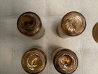 Murano Style Art Glass Hand Blown Tumblers Brown Gold Swirl Set Of 6 — photo 7