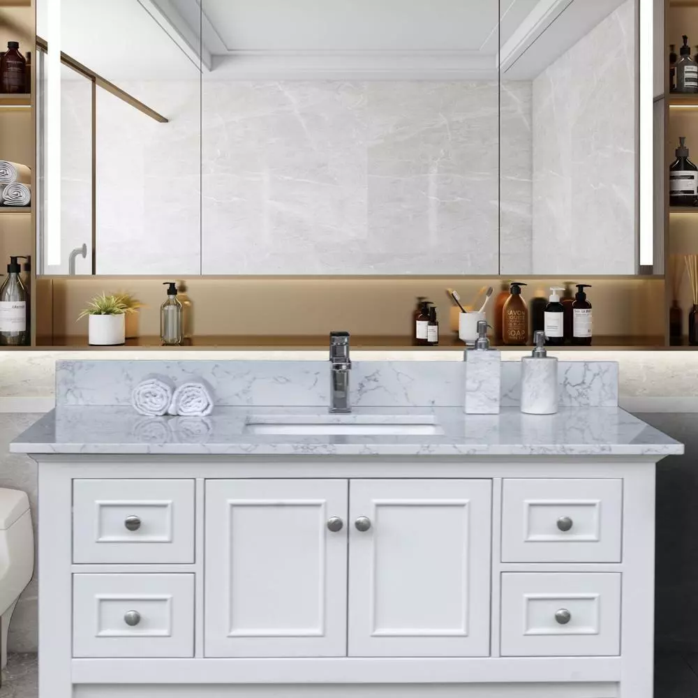 Bathroom Stone Vanity Top Fits Most Standard 42 x 21 inch Vanity 1
