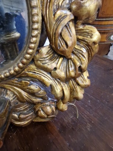 Coppia Di Specchiere In Legno Dorato, Stile Luigi XIV. XX Secolo - Foto 19 di 24