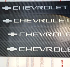 4Pcs Car Threshold Strip Door Plate Sill Scuff Cover Stickers Chevrolet [BOLD]