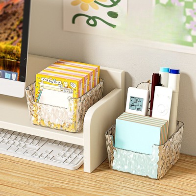 1pc Empty Transparent Storage Box Photos Small Card Classification Desktop Drawe