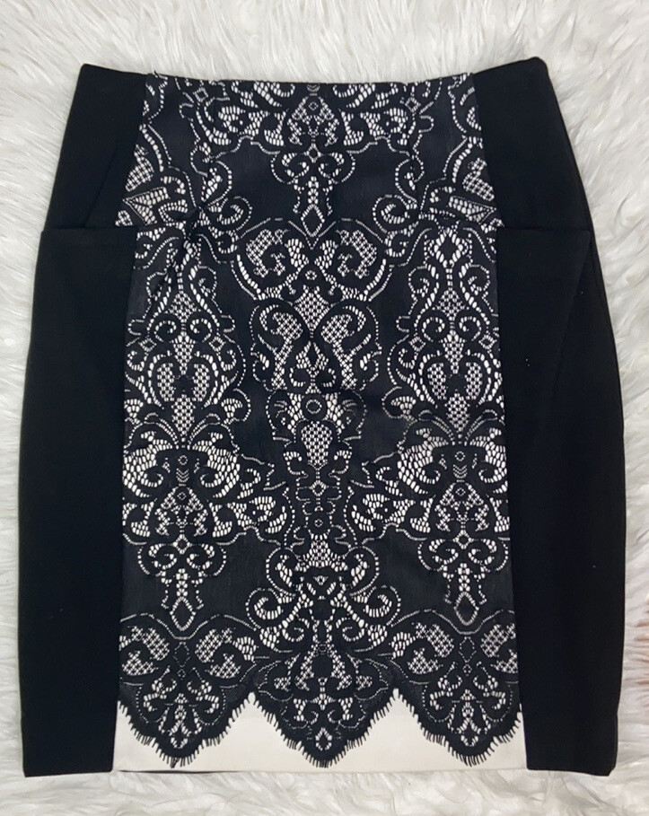 ALEXANDER McQUEEN A/W 2003 Scanners Black Lace Exposed Zipper Pencil