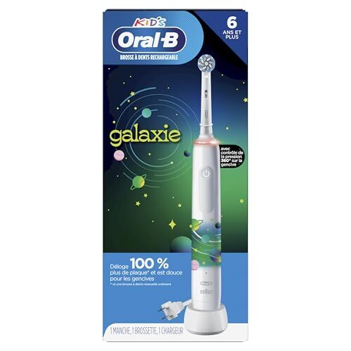 Oral-B Kids Electric Toothbrush with Coaching Pressure Sensor and Timer, Recharg