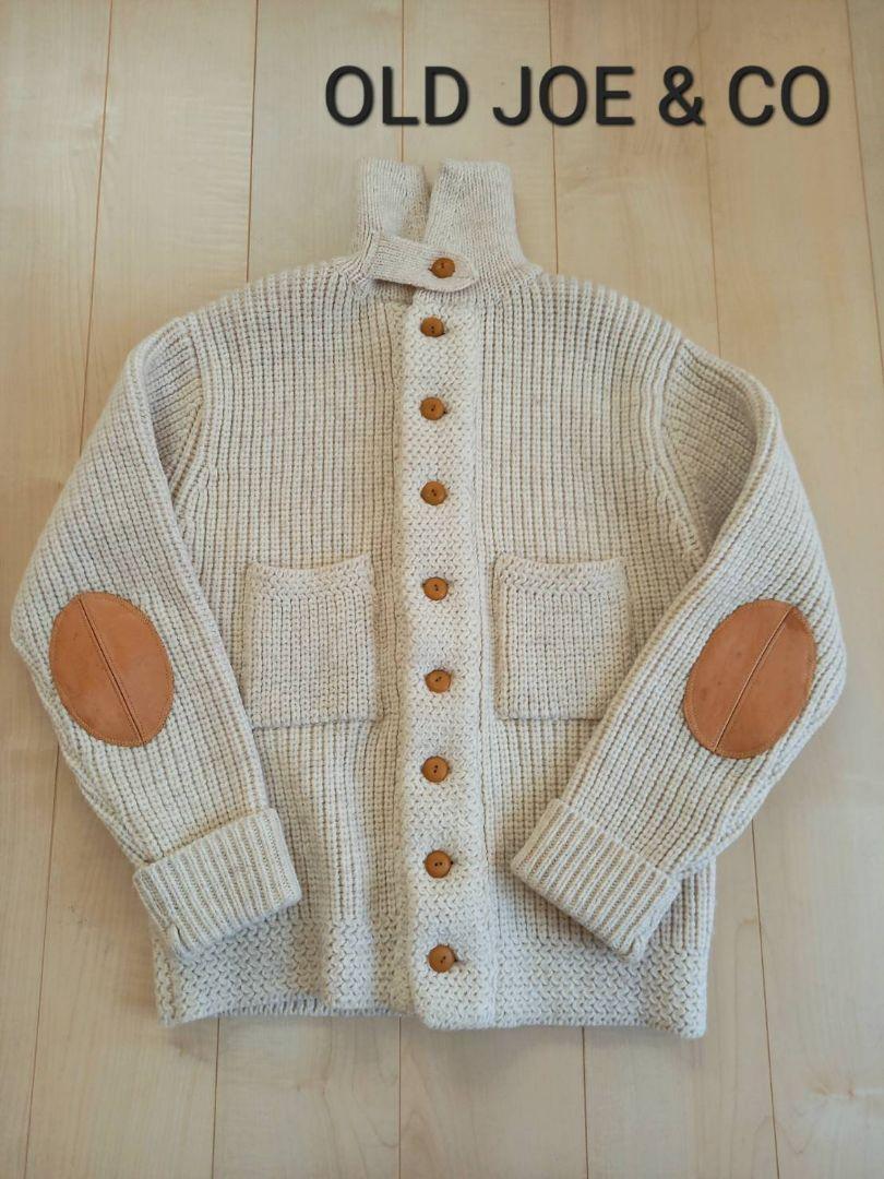 Old Joe Elbow Patch Knit Button Jacket Cowichan Sweater Men