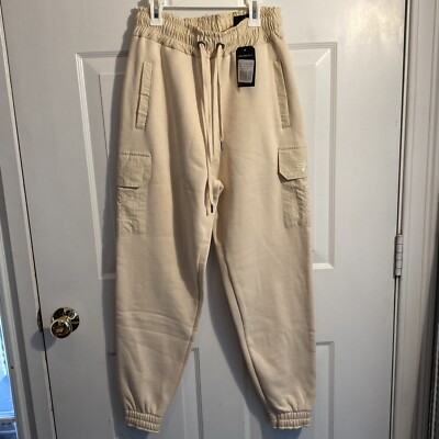 Alpha Industries Mens Sweat Nylon Cargo Jogger Sweatpants Drawstring Size Small
