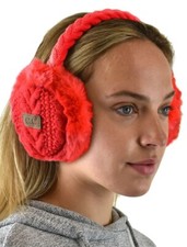 C.C Soft Winter Warm Adjustable Headband Red Print Ear Warmer Earmuffs