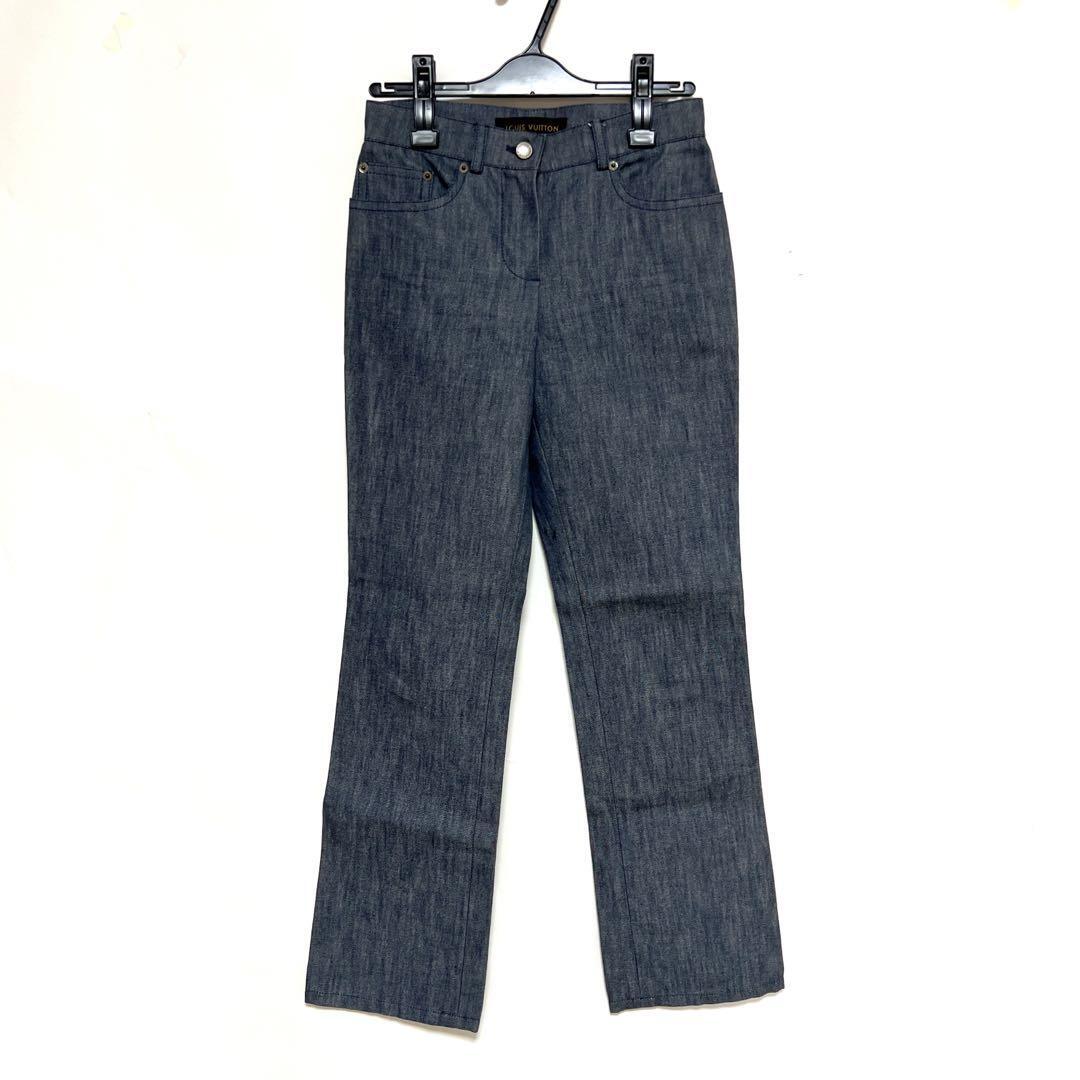 LOUIS VUITTON Denim Pants Jeans 34 Gray Indigo authentic Women 