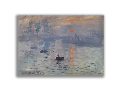 Kunst Poster Monet Impression Sunrise Fine Art Print Wandbild Vintage Style