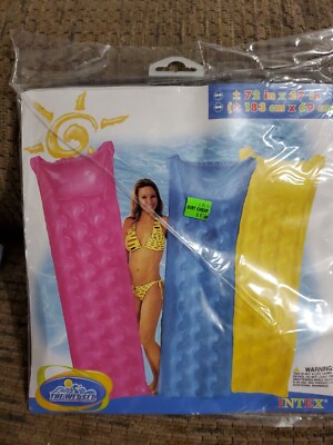 Intex Inflatable Pool Float Bed 72'' x 27'' Relax-A-Mat Lounge Pool Raft Blue 2007