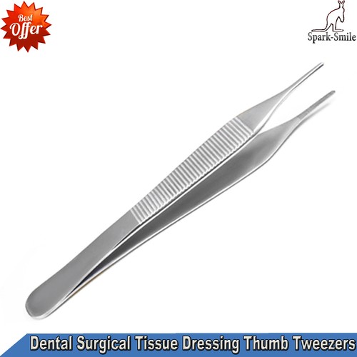 Surgical Adson Thumb Tweezers Tissue Dressing Forceps Dental Medical Plier 12cm - Picture 2 of 3