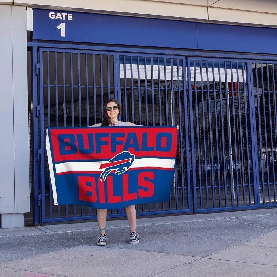 Bandera Buffalo Bills Premium 3x5 pies, diseño audaz, ojales de metal,... Foto 4 de 4