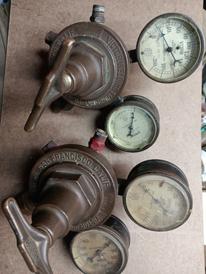 #ad Vintage Victor V60 amp; V50 Oxy Acetalene Torch Regulators And Gauges $100.00