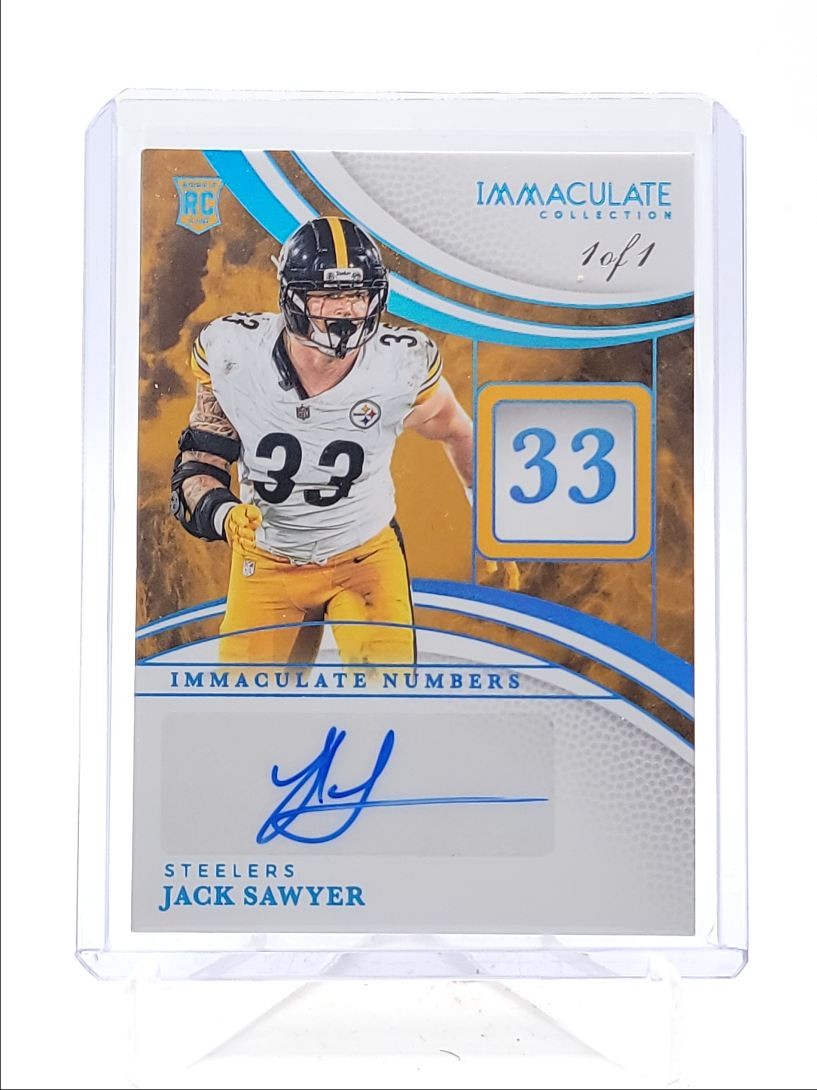 JACK SAWYER 2025 IMMACULATE NUMBERS RPA ROOKIE PLATINUM RC AUTO 1/1 Q6383