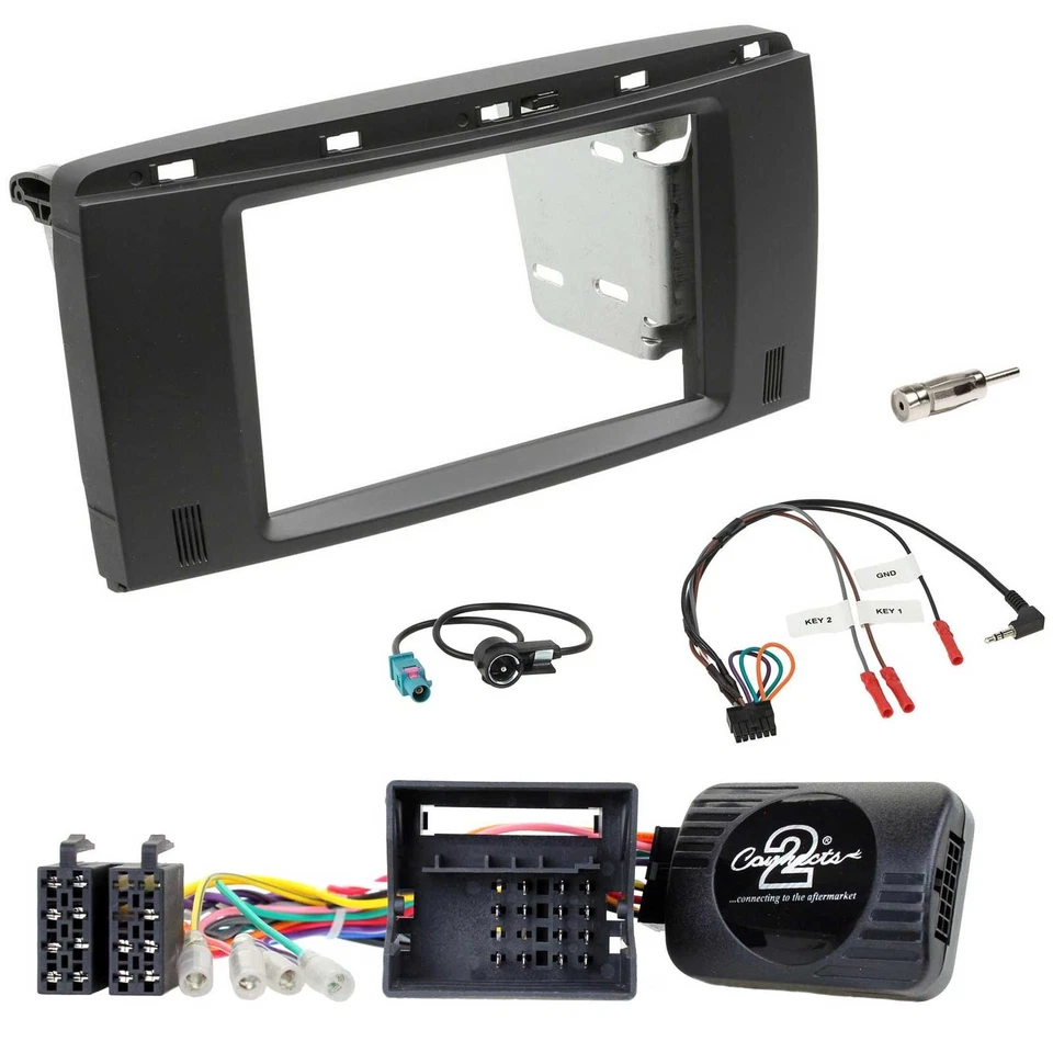 JVC DAB 2DIN Lenkrad Bluetooth USB Autoradio für Mercedes SLK 08-11 R171 - Bild 3 von 4