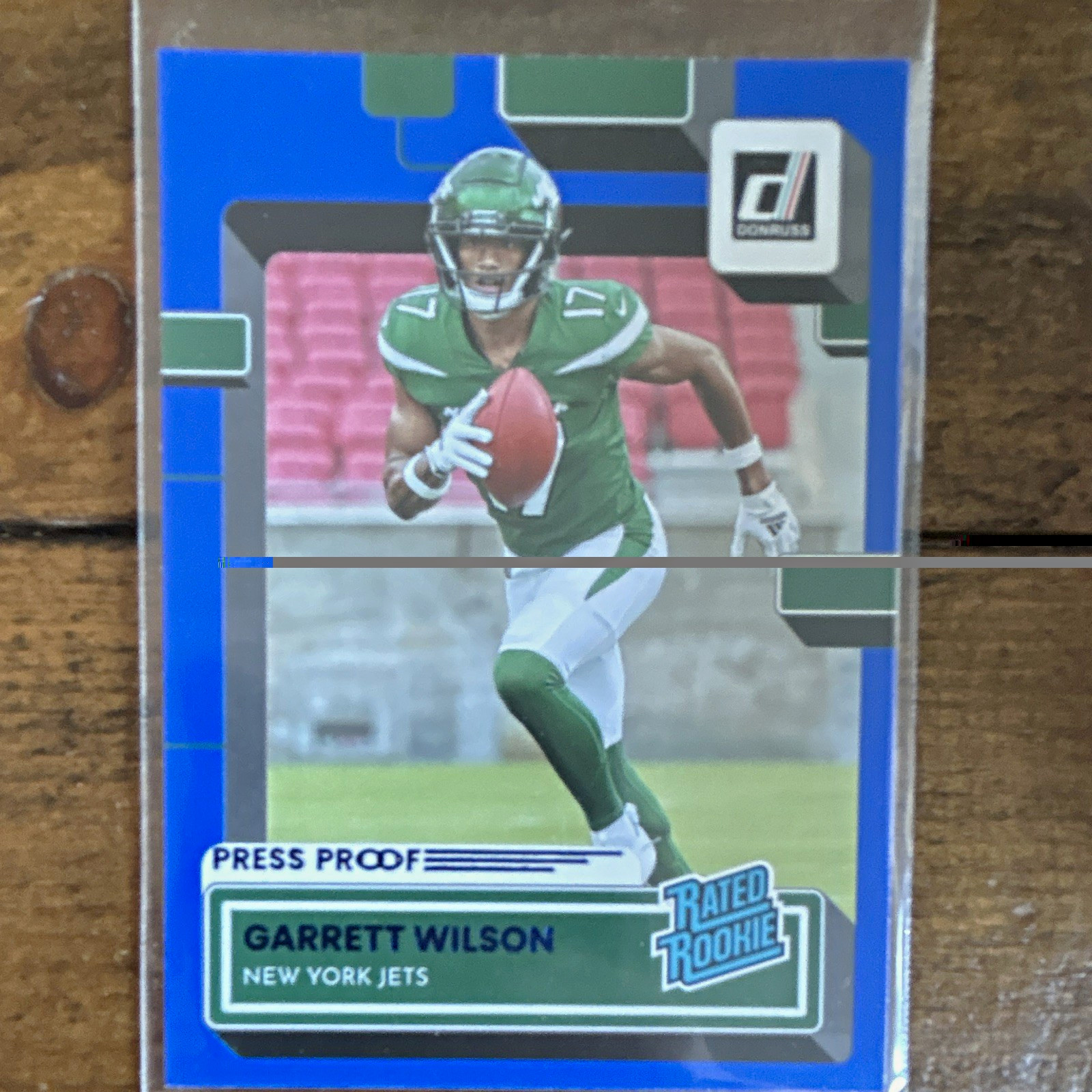 2022 Panini Donruss Football Garrett Wilson Press Proof Rated Rookie #306 Jets