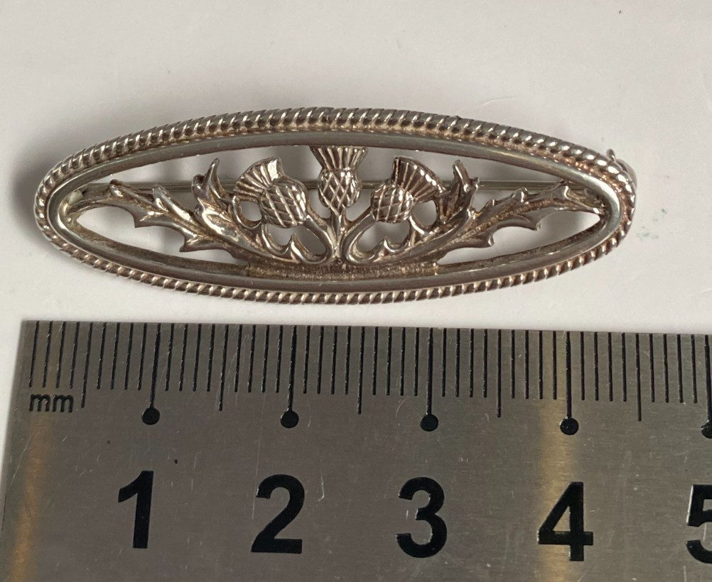 Vintage c1970 Solid Silver Designer Scottish This… - image 12