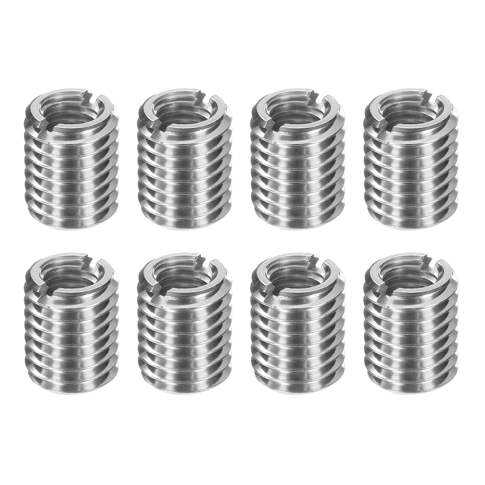 8 Pcs Threaded Insert Stainless Steel M8-1.25 Female to M12-1.75 Male 15mm Long