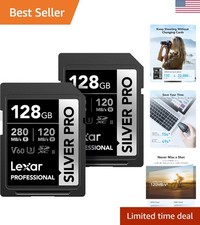 SILVER PRO 128GB UHS-II SD Card - Unmatched Performance, 280MB/s Read Speed