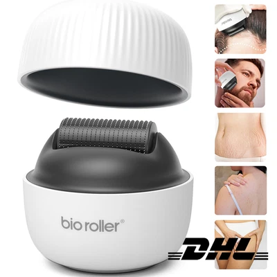 MARKENLOS Dermaroller Mit 1200 Gold-Titan Nadeln 0.5mm Für Haut & Haarwuchs DE