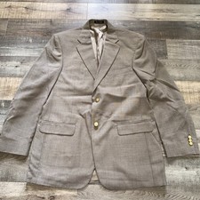 Stafford Men s Blazer Sport Coat Size 42L Excellent Condition Khaki Poly wool