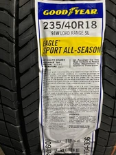 2 New 235 40 18 Goodyear Eagle Sport All Season Tires