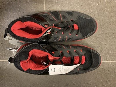 New Men's Black & Red Lightweight Action Flex Athletic Sneakers Shoes Size 8