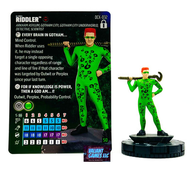 DC Heroclix Riddler #DCX-032 w/ Card  Iconix Set