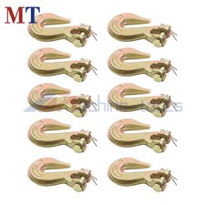 10 Pack 38 Clevis Grab Hooks Grade 70 Tow Chain Hooks 6600 Lbs Load Limit