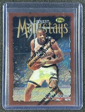 STACEY AUGMON 1996-97 TOPPS FINEST #178 BRONZE MAINSTAYS W/ COATING PISTONS