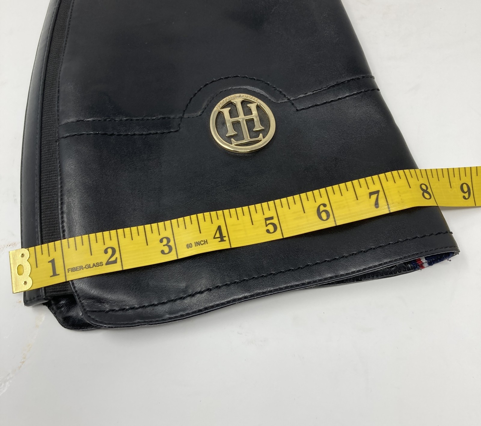 Tommy Hilfiger Riding Boot Silvana Black Vegan Leather  16" Tall 6.5WC Wide Calf thumbnail 9