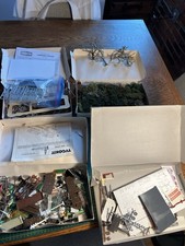 5 Boxes Of Assorted Model Train Parts Perfect For Kit Bashing HO Scale